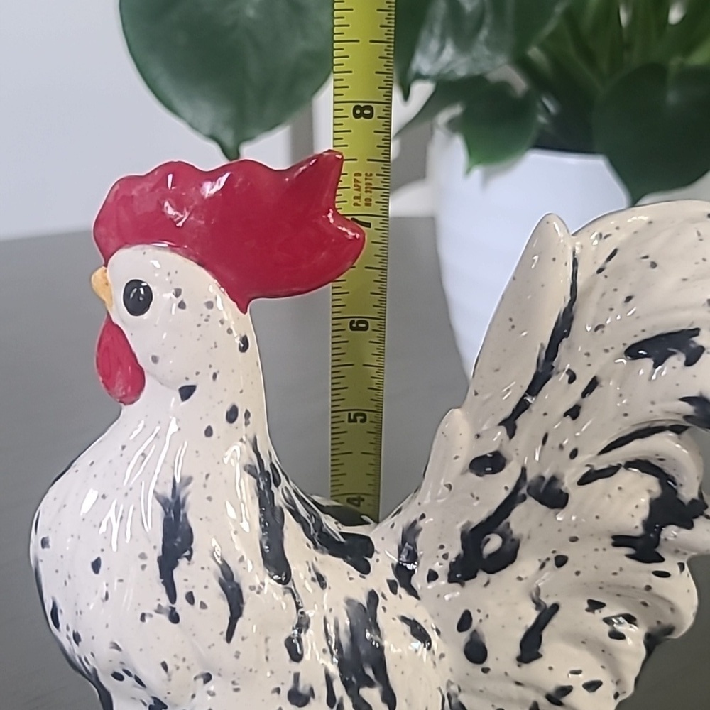 Speckled Rooster Figurines Set Of 2 - Picture 7 of 16